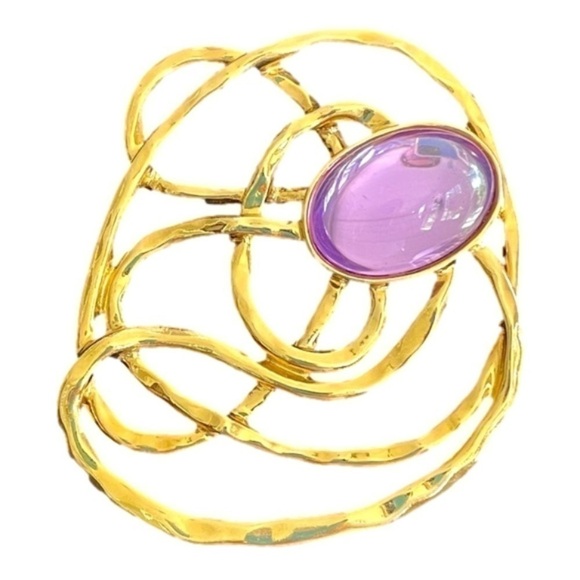𝅺BROOCH, 1990s, huge 3 inches across, unsigned - Picture 1 of 3
